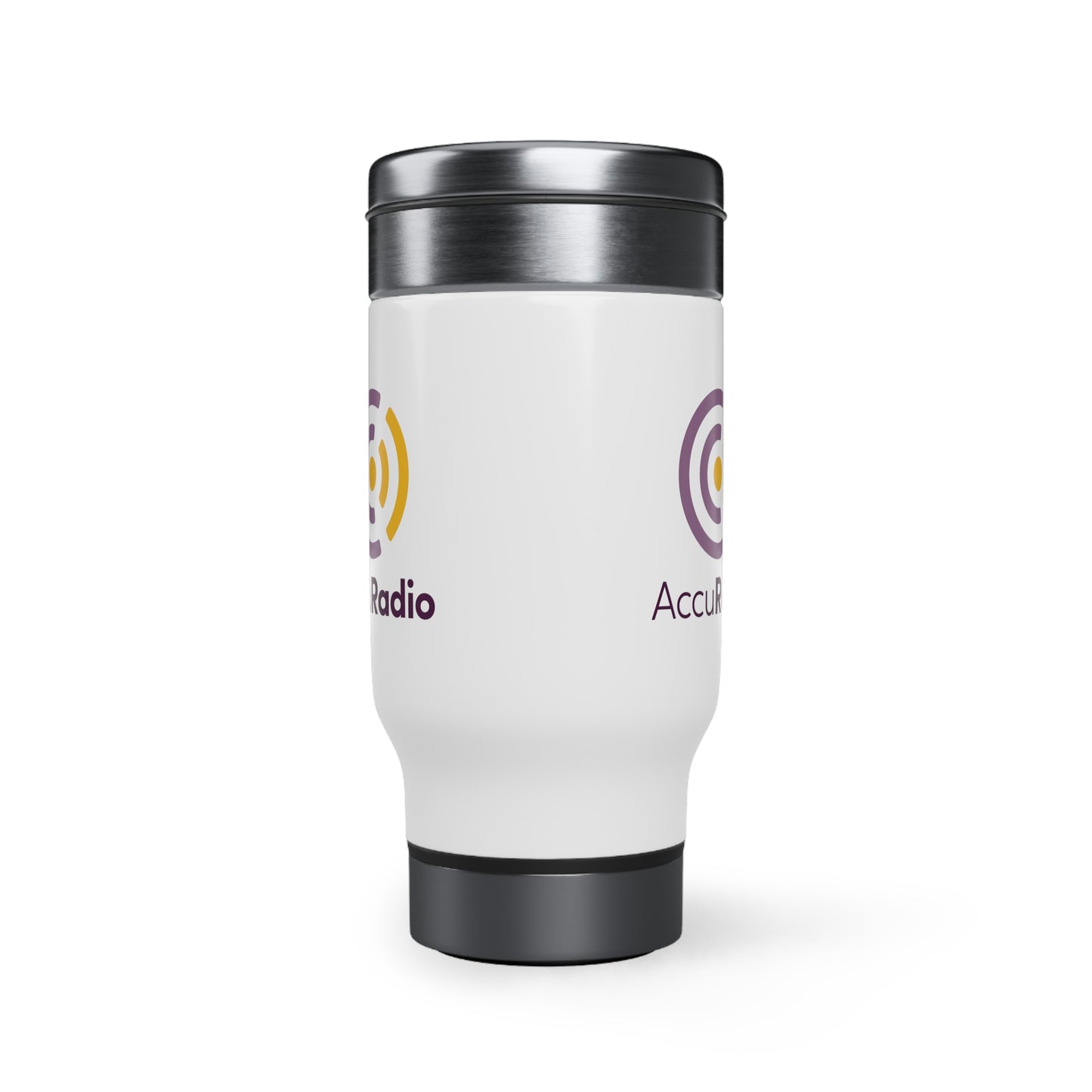 AccuRadio Stainless Steel Travel Mug with Handle